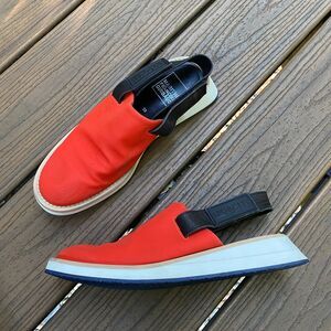 Marithe Francois Girbaud Sling Back Mule‎ Shoe Women's EU 39 Color Red